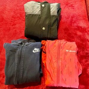 3 pcs Jackets boys size 12 / M/L : Nike, Columbia, Carters
